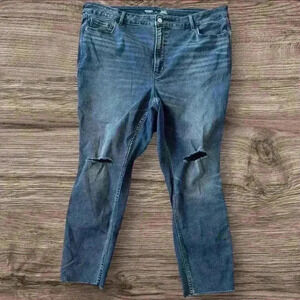 Old Navy Women’s Plus Extra high rise rockstar super skinny jeans size 24